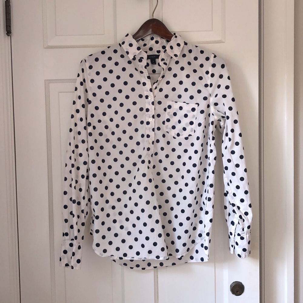 J. Crew polka dot popover